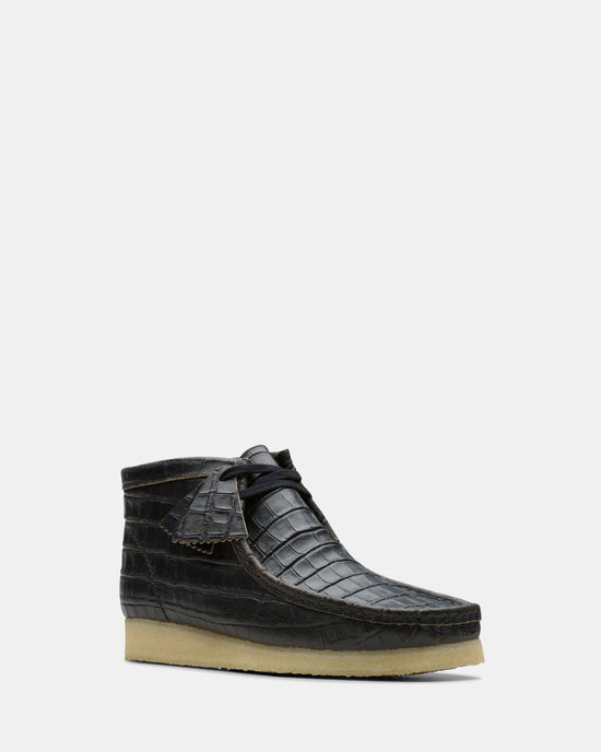 Wallabee Boot (M) Blkcroc Distress